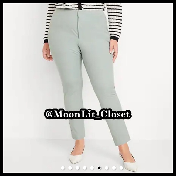 Old Navy Extra High-Waisted Polished Pixie Skinny Ankle Jeans 18 Silver Sage - Picture 2 of 4